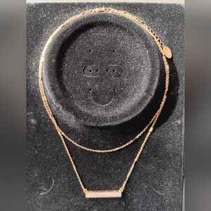 Time and Tru Layered Bar Necklace